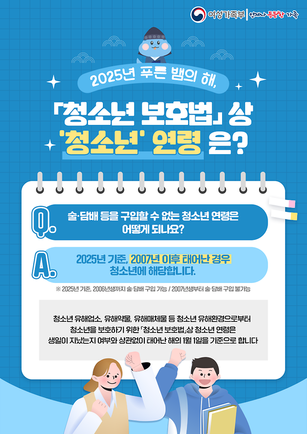 2025년 청소년 보호법 연령기준 사진