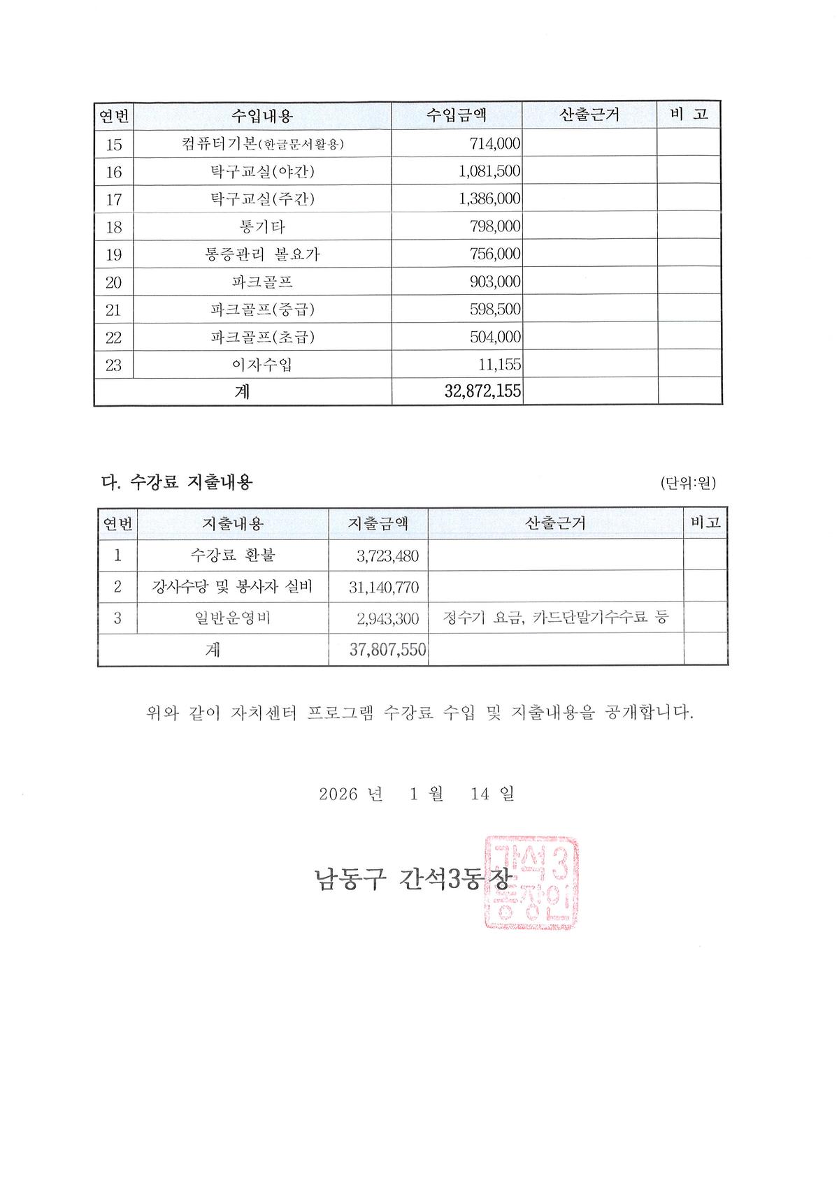 공고문(주민자치센터_수강료_수입_및_지출내역)2.jpg 이미지