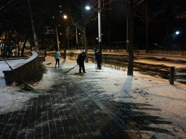 만수4동 제설작업 결과(2013.12.14) 사진