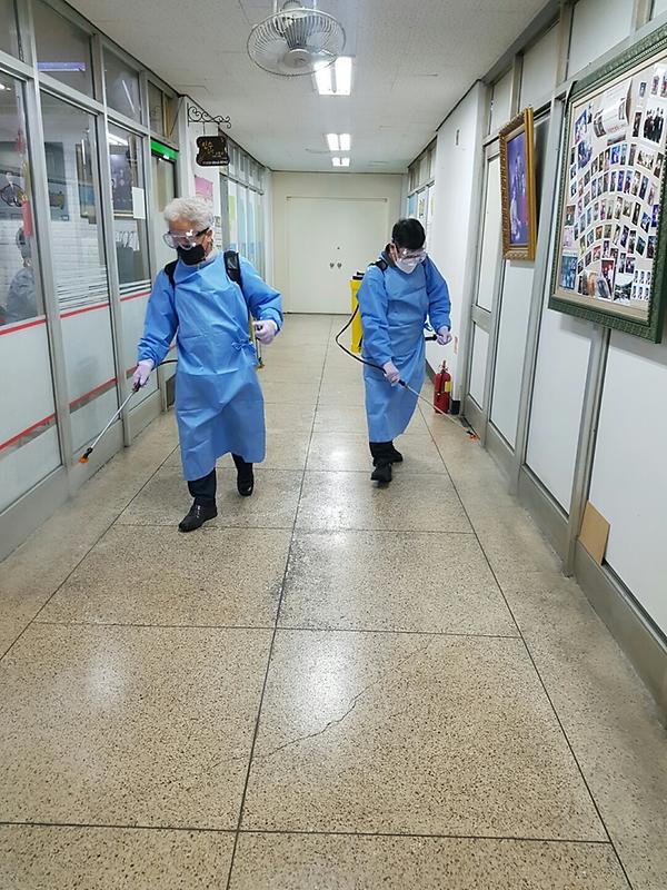 만수4동, 동 자율방역단 활동 사진