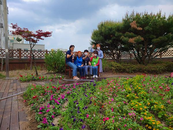 간석3동 옥상 정원 초화 식재활동(2022.06.08.) 사진