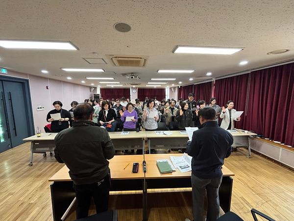 논현고잔동 통장자율회 청렴실천 결의문 낭독 및 청렴실천 협약식 체결 사진