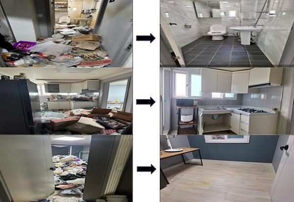 만수5동, 저장강박 고립청년 주거환경 개선 지원 사진