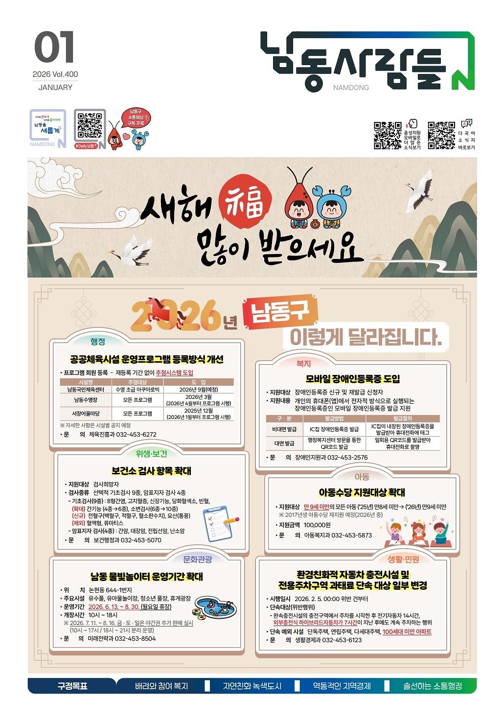남동사람들 2026년 1월호(400호)  이미지