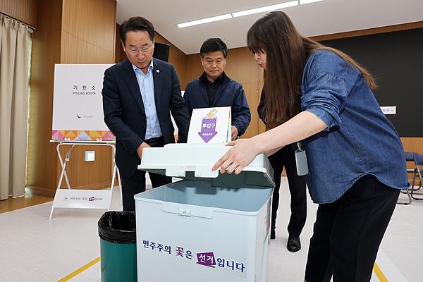 제21대 대통령선거 사전투표소 점검 사진