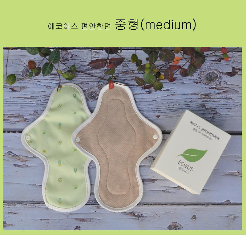 에코어스 편안한 면생리대 중형 제품의 대표사진
