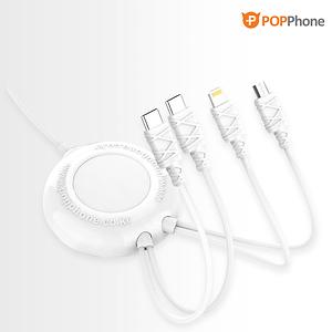 팝폰 2.4A 4in1 업소용 도난방지 멀티케이블 휴대폰충전기 TC41 제품의 1번째 사진 썸네일